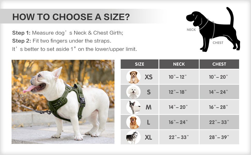 Frenkiez Y tuig dogharness reflective ( matching straps ) Military Green hondentuig > honden harnas > Y tuigen Small