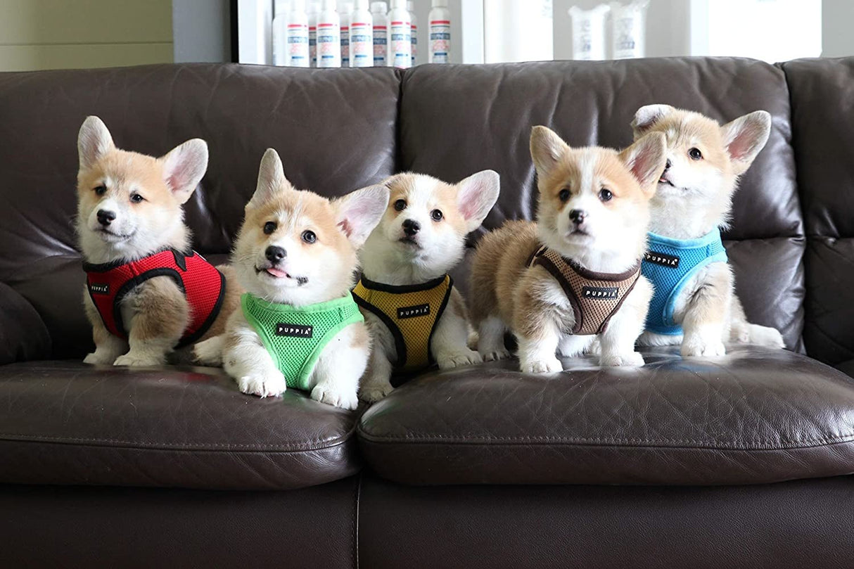 Puppia Soft Vest Harness model B beige hondentuig > honden harnas > model B X - Small