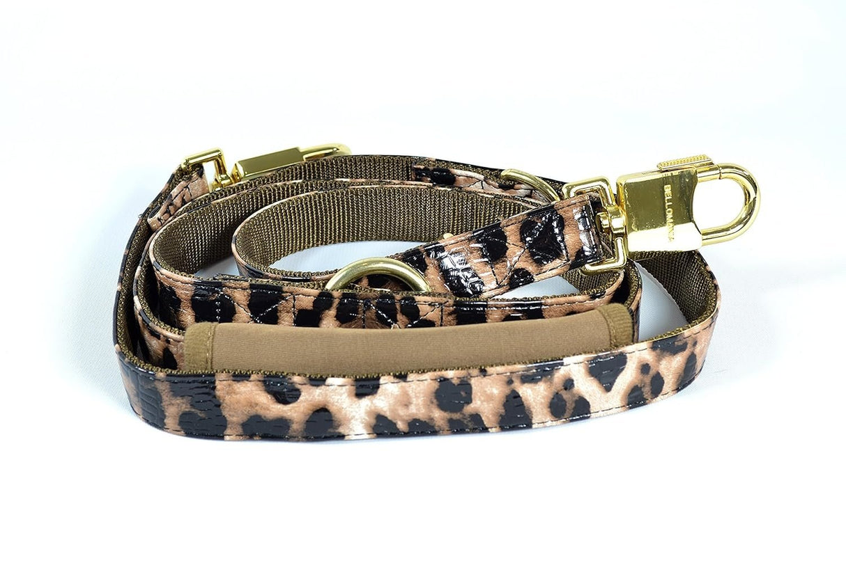 Bellomania Leopard leash hondenriem ( Tweedekans-product ) - Premium hondenriem > hondenlijn from Bellomania - Just €10! Shop now at Frenkiezdogshop