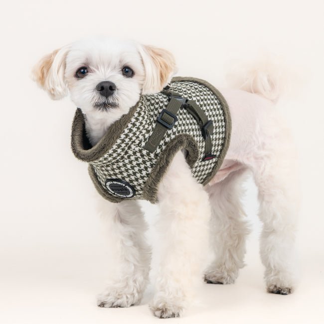 Puppia Chic Hound Vest Harness – Model V Khaki hondentuig > honden harnas > overige modellen Small