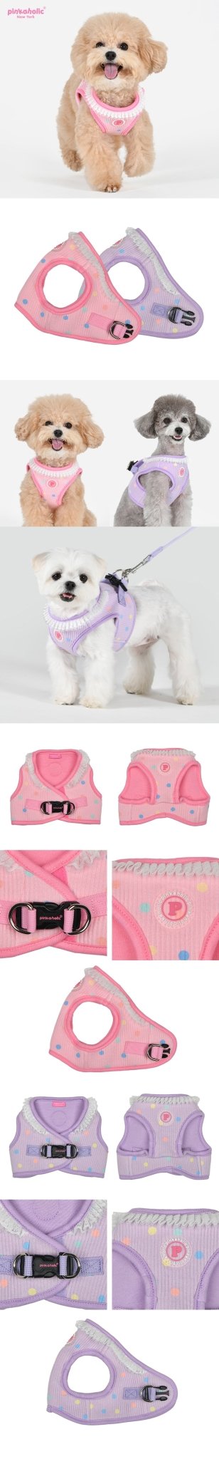 Pinkaholic Priya Vest Harness Violet hondentuig > honden harnas > model B Small