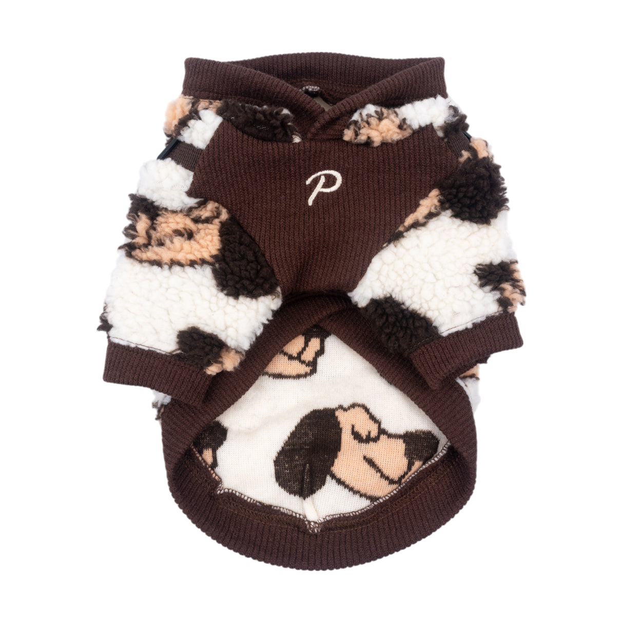 Puppia Max Hoody Jacket Harness Brown - Warm Hondenjasje met Geïntegreerd Tuig
