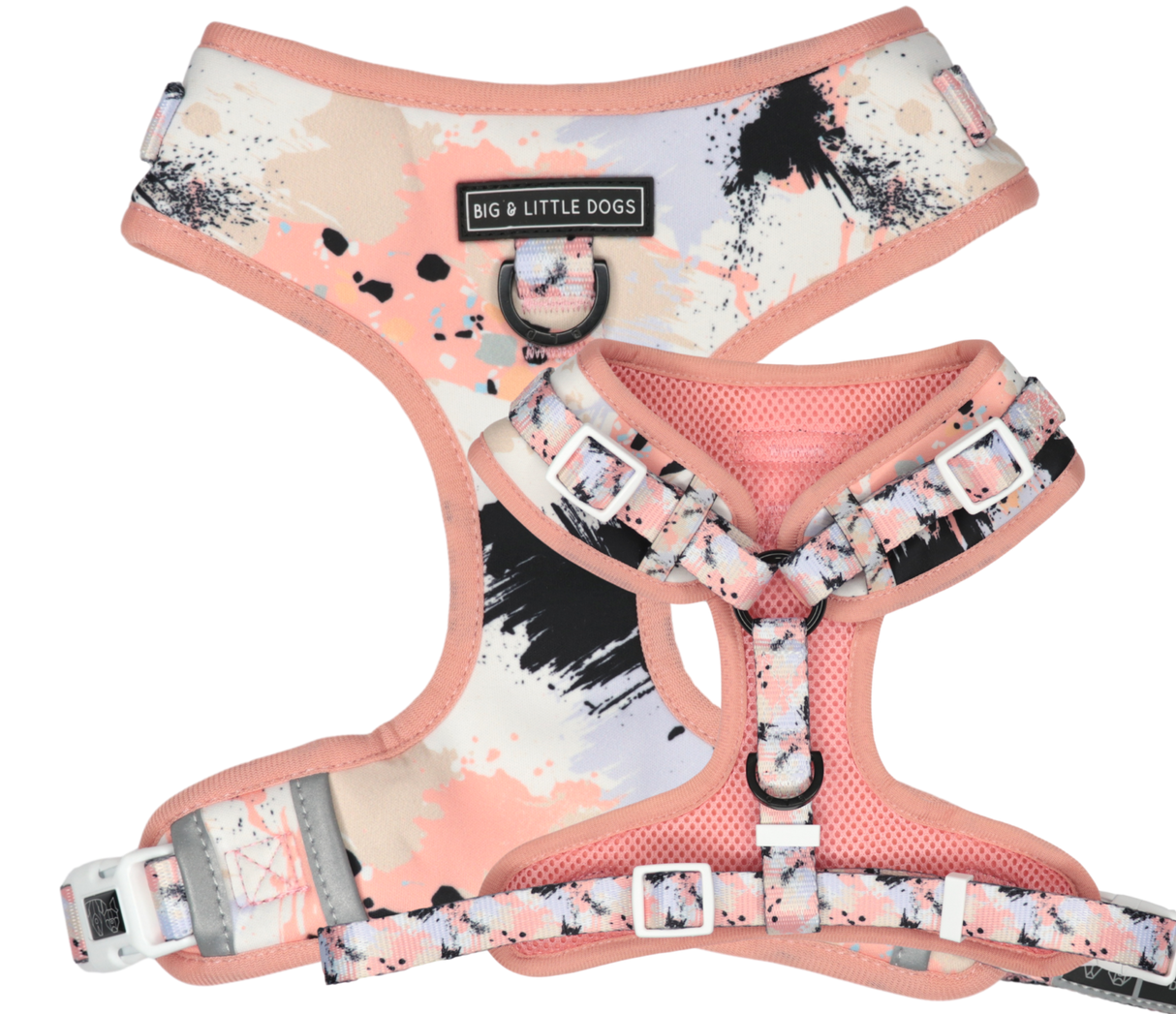 Big and Little Dogs Adjustable Peach Splatter Terrazzo ( X Large ) - Premium hondentuig > honden harnas from Big and Little Dogs - Just €10! Shop now at Frenkiezdogshop