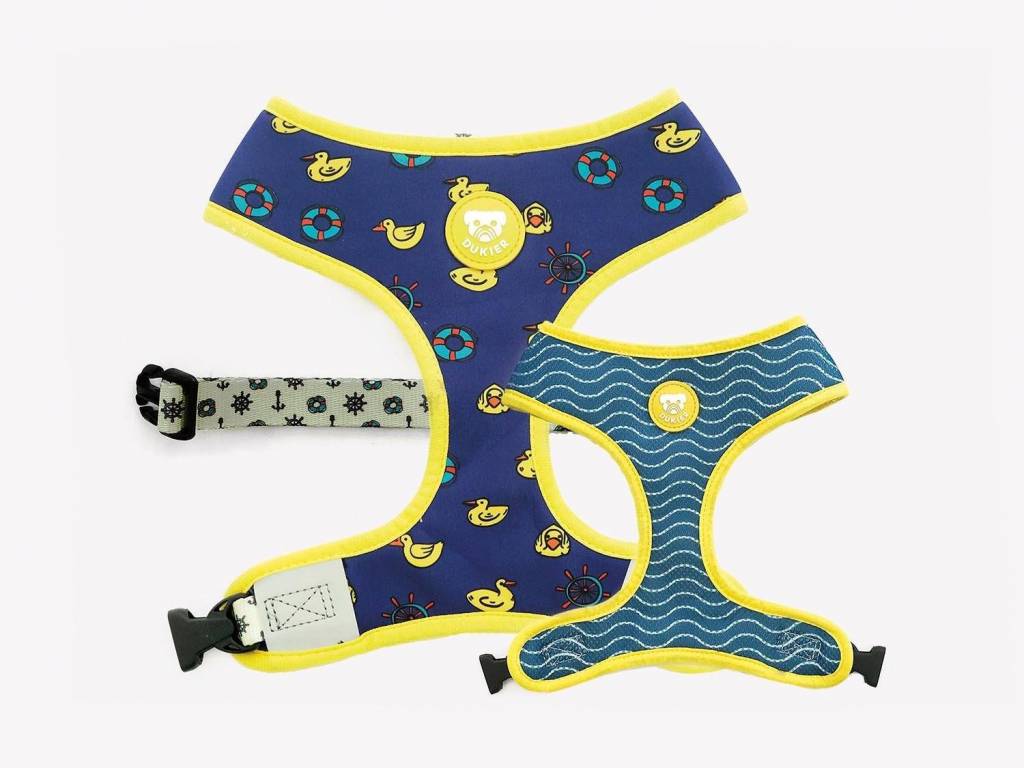 Dukier Reversible Harness ducks - Premium hondentuig > honden harnas from Dukier - Just €10! Shop now at Frenkiezdogshop