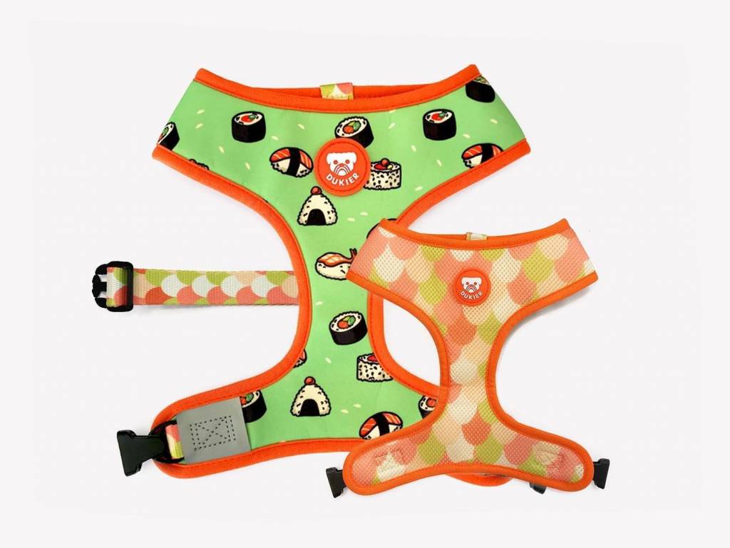 Dukier Reversible Harness Sushi hondentuig > honden harnas > model A X - Small