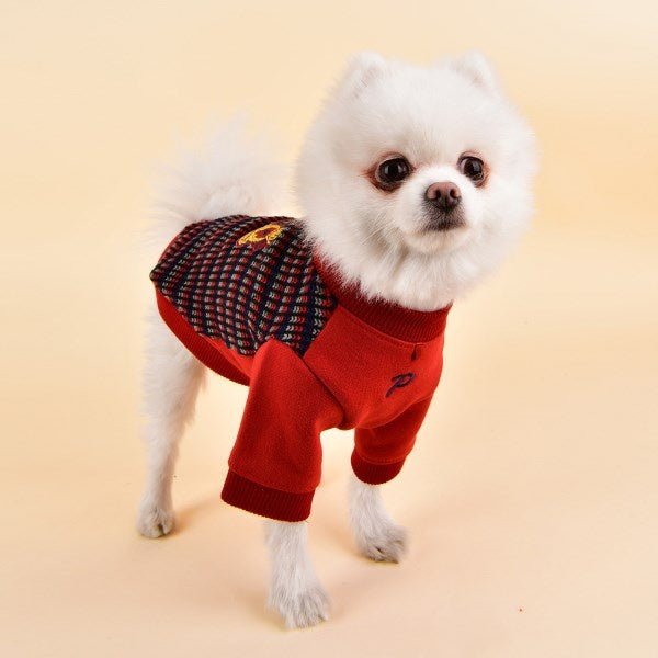 Puppia Elliot winter sweater Wine Hondenkleding > Hondentrui Small