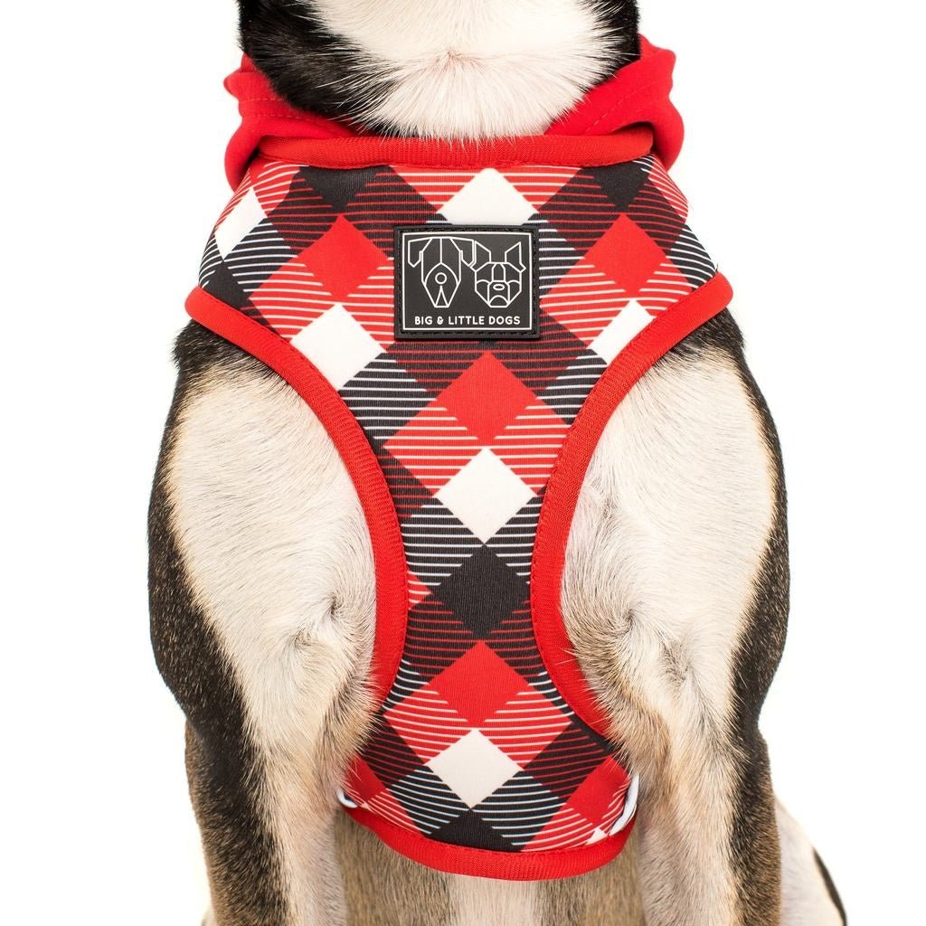 Big and Little Dogs Hoody Harness Roaring Red ( XSMALL) hondentuig > honden harnas > model A X - Small