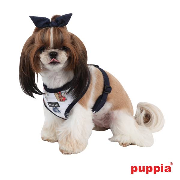 Puppia Britannia harness model A navy - Premium hondentuig > honden harnas from Puppia - Just €20! Shop now at Frenkiezdogshop
