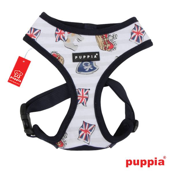 Puppia Britannia harness model A navy - Premium hondentuig > honden harnas from Puppia - Just €20! Shop now at Frenkiezdogshop