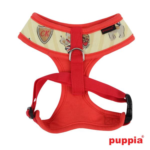 Puppia Britannia harness model A red ( S ) hondentuig > honden harnas > model A Small
