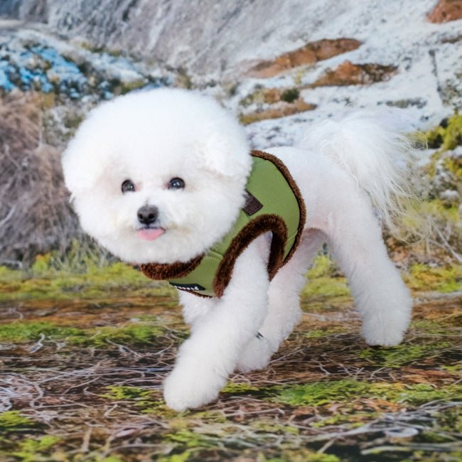Puppia Wynter Vest Harness B Olive hondentuig > honden harnas > model B Small