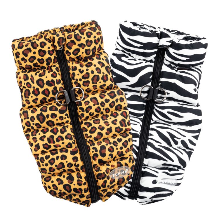 Puppia Wild Puffer Vest Harness Jumper Black Hondenkleding > hondenjas Small