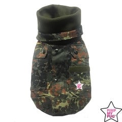 Pimp My Pug Military Coat ( ALLEEN SMALL ) - Premium Hondenkleding > hondenjas from Pimp My Pug - Just €25! Shop now at Frenkiezdogshop