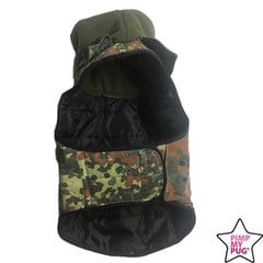Pimp My Pug Military Coat ( ALLEEN SMALL ) - Premium Hondenkleding > hondenjas from Pimp My Pug - Just €25! Shop now at Frenkiezdogshop