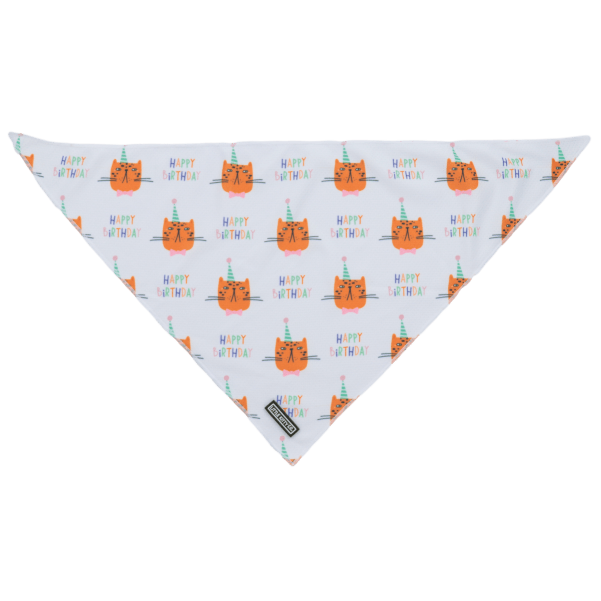 Little Kitty Cat Bandana Happy Birthday Kattenkleding > bandana Standaard/One Size