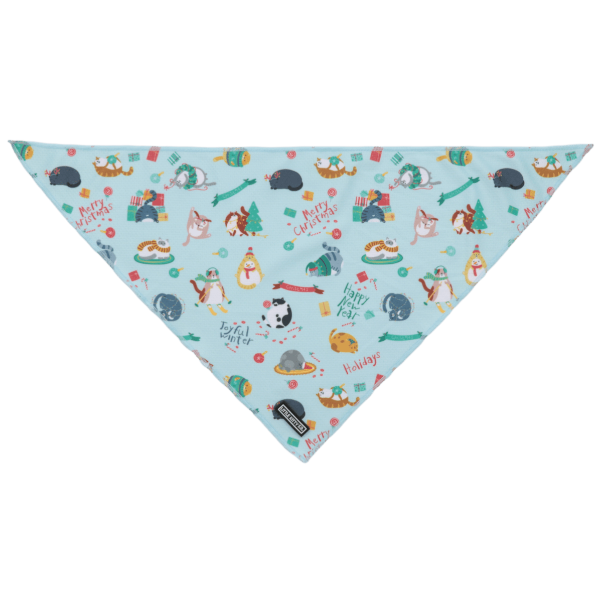Little Kitty Cat Bandana Happy Pawlidays Kattenkleding > bandana Standaard/One Size