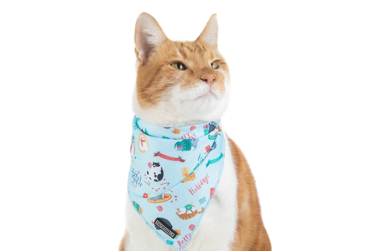Little Kitty Cat Bandana Happy Pawlidays - Premium Kattenkleding > bandana from Little Kitty - Just €5! Shop now at Frenkiezdogshop