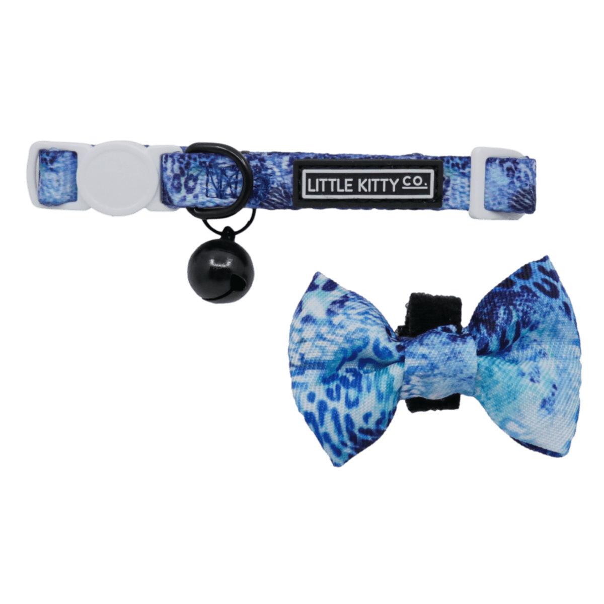 Little Kitty Cat Collar & Bow Tie Snakeskin halsband > kattenhalsband X - Small