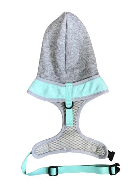 Big and Little Dogs Hoody Harness Classic Teal ( X Small & Small ) hondentuig > honden harnas > model A X - Small