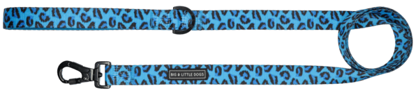 Big and Little Dogs Lijn Blue Leopard hondenriem > hondenlijn 1,5 cm breed