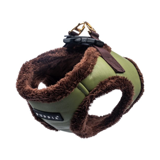 Puppia Wynter Vest Harness B Olive hondentuig > honden harnas > model B Small