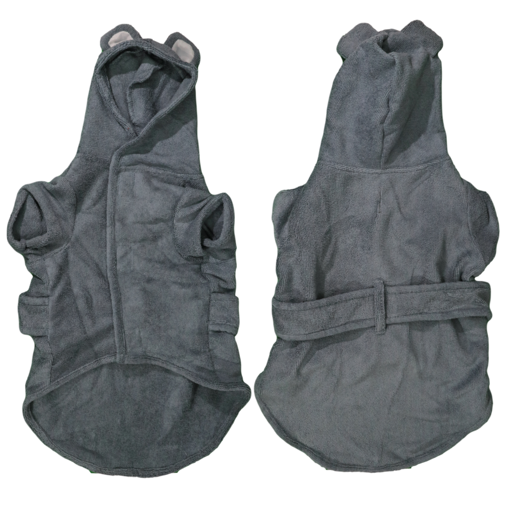 Big and Little Dogs Badjas Charcoal - Premium Hondenbadjas > Dogrobe from Big and Little Dogs - Just €20! Shop now at Frenkiezdogshop