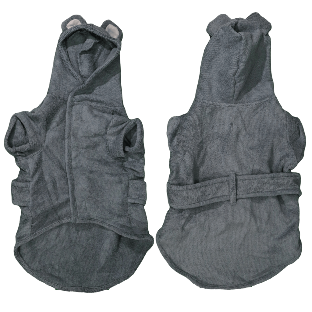 Big and Little Dogs Badjas Charcoal Hondenbadjas > Dogrobe X - Small