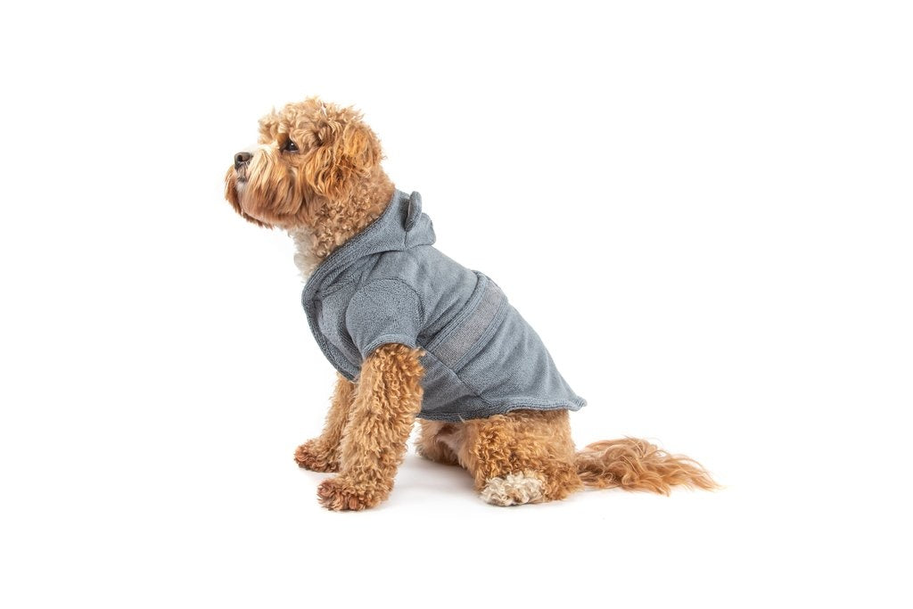 Big and Little Dogs Badjas Charcoal - Premium Hondenbadjas > Dogrobe from Big and Little Dogs - Just €20! Shop now at Frenkiezdogshop