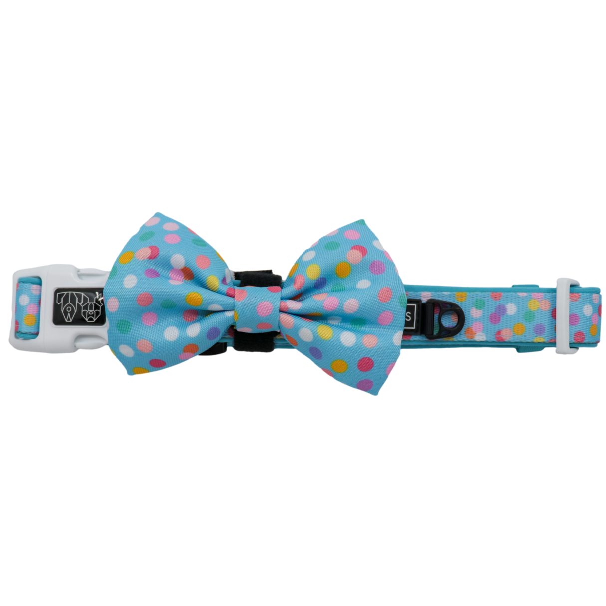 Big and Little Dogs Collar & Bow-tie Blue Confetti - Premium Hondenstrik > strik from Big and Little Dogs - Just €10! Shop now at Frenkiezdogshop