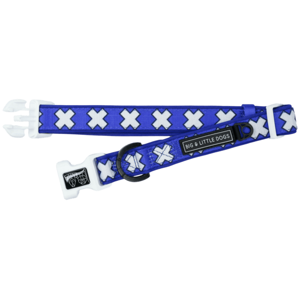 Big and Little Dogs Halsband Blue X's halsband > hondenhalsband X - Small