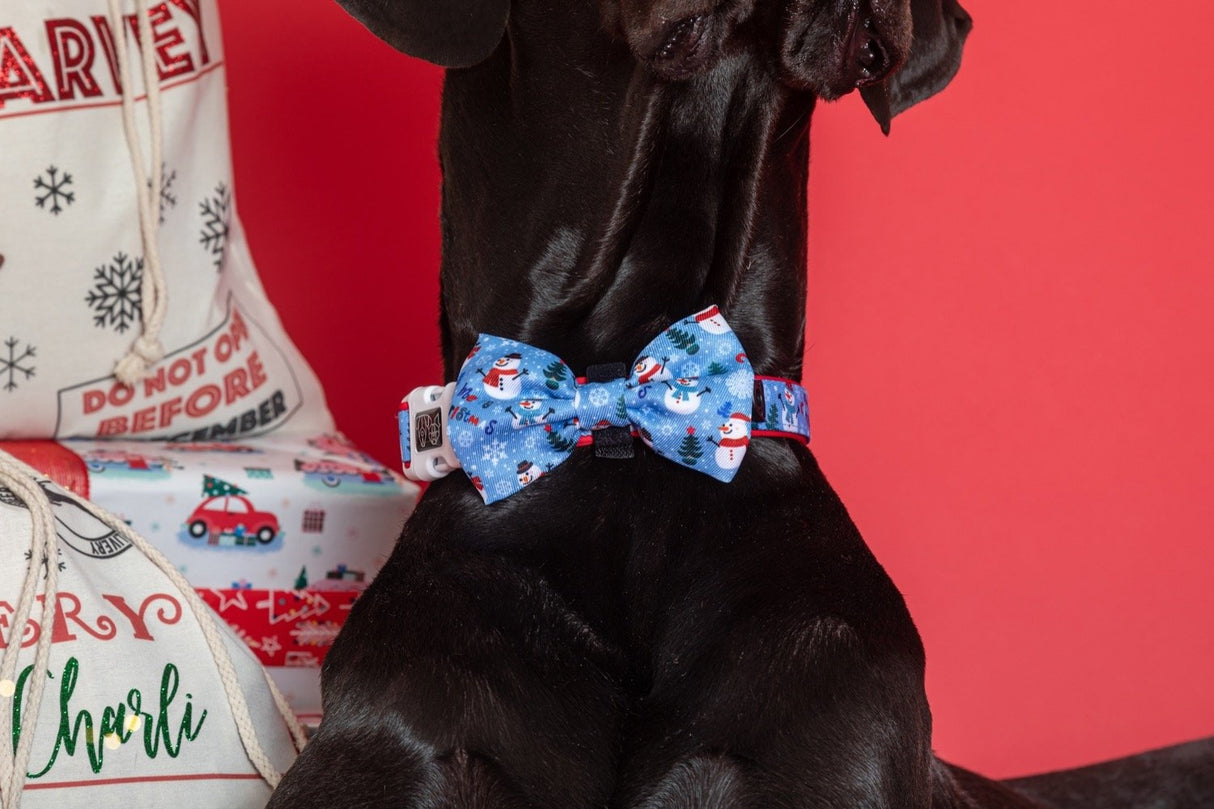 Big and Little Dogs Collar & Bow-tie Let It Snow - Premium Hondenstrik > strik from Big and Little Dogs - Just €10! Shop now at Frenkiezdogshop