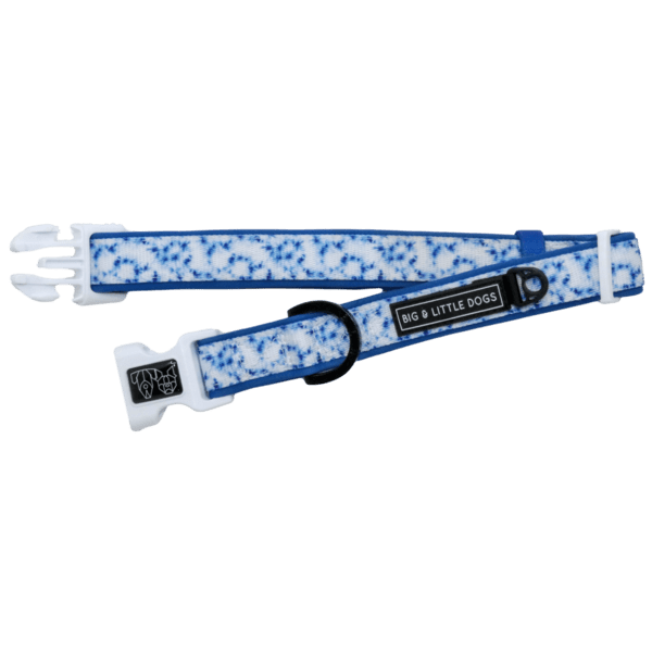 Big and Little Dogs Halsband Blue Tie Dye halsband > hondenhalsband X - Small