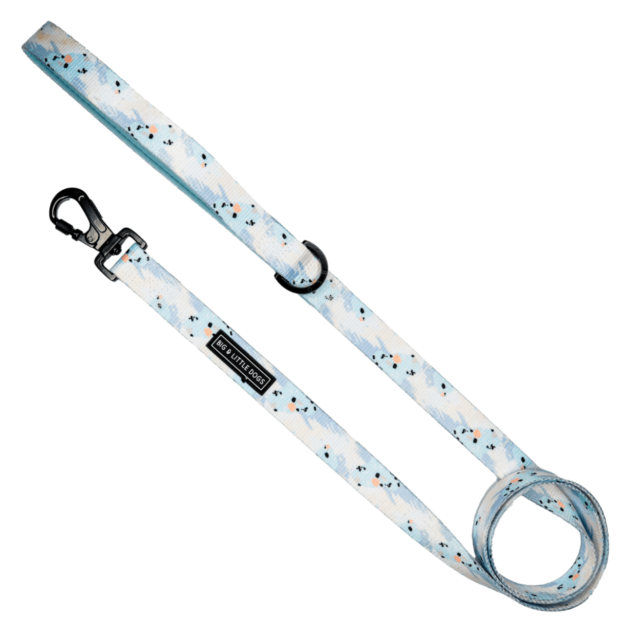 Big and Little Dogs Lijn Blue Splatter Terrazzo hondenriem > hondenlijn 1,5 cm breed