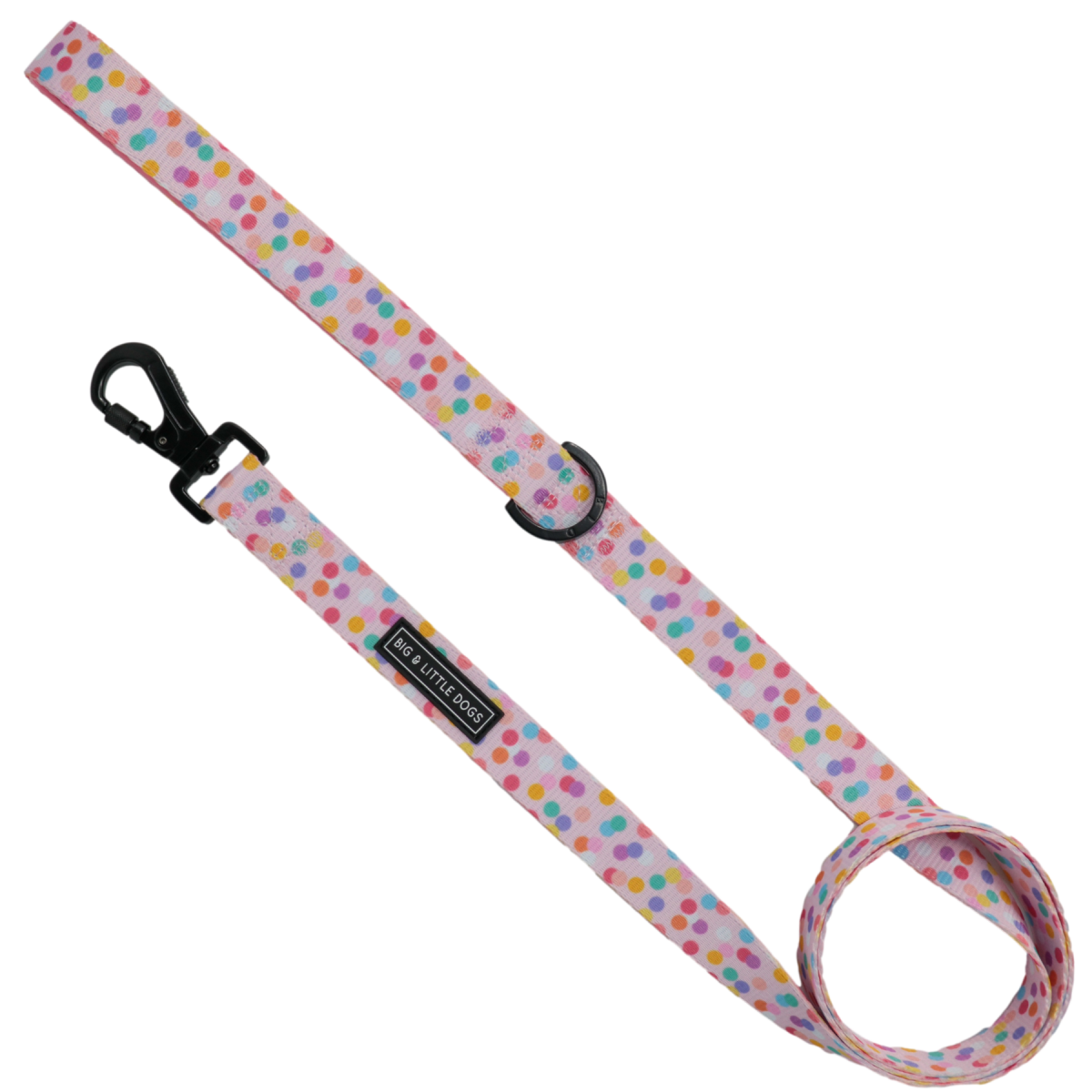 Big and Little Dogs Lijn Pink Confetti hondenriem > hondenlijn 1,5 cm breed