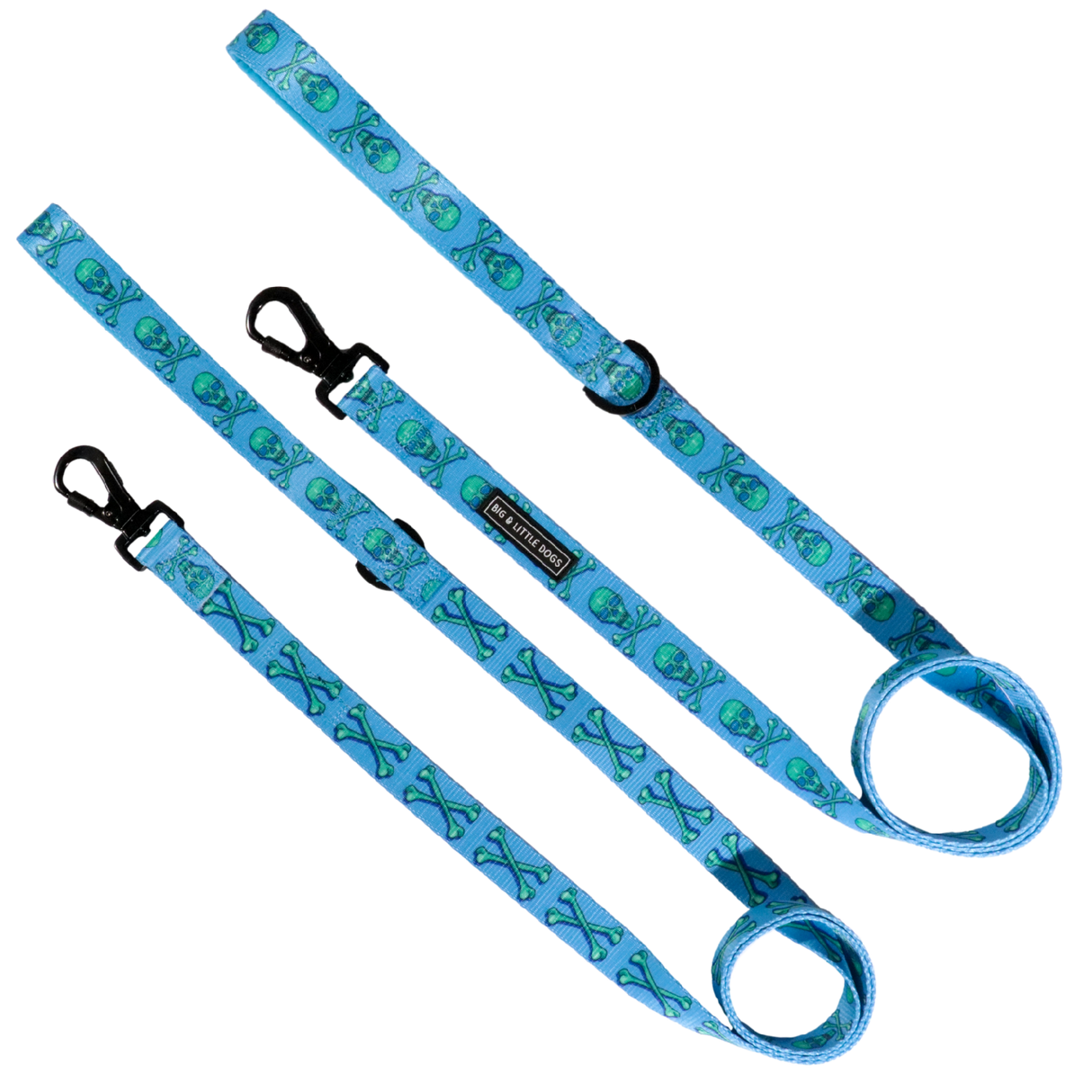 Big and Little Dogs Lijn Skulls & Bones (Blue Version) - Premium hondenriem > hondenlijn from Big and Little Dogs - Just €10! Shop now at Frenkiezdogshop