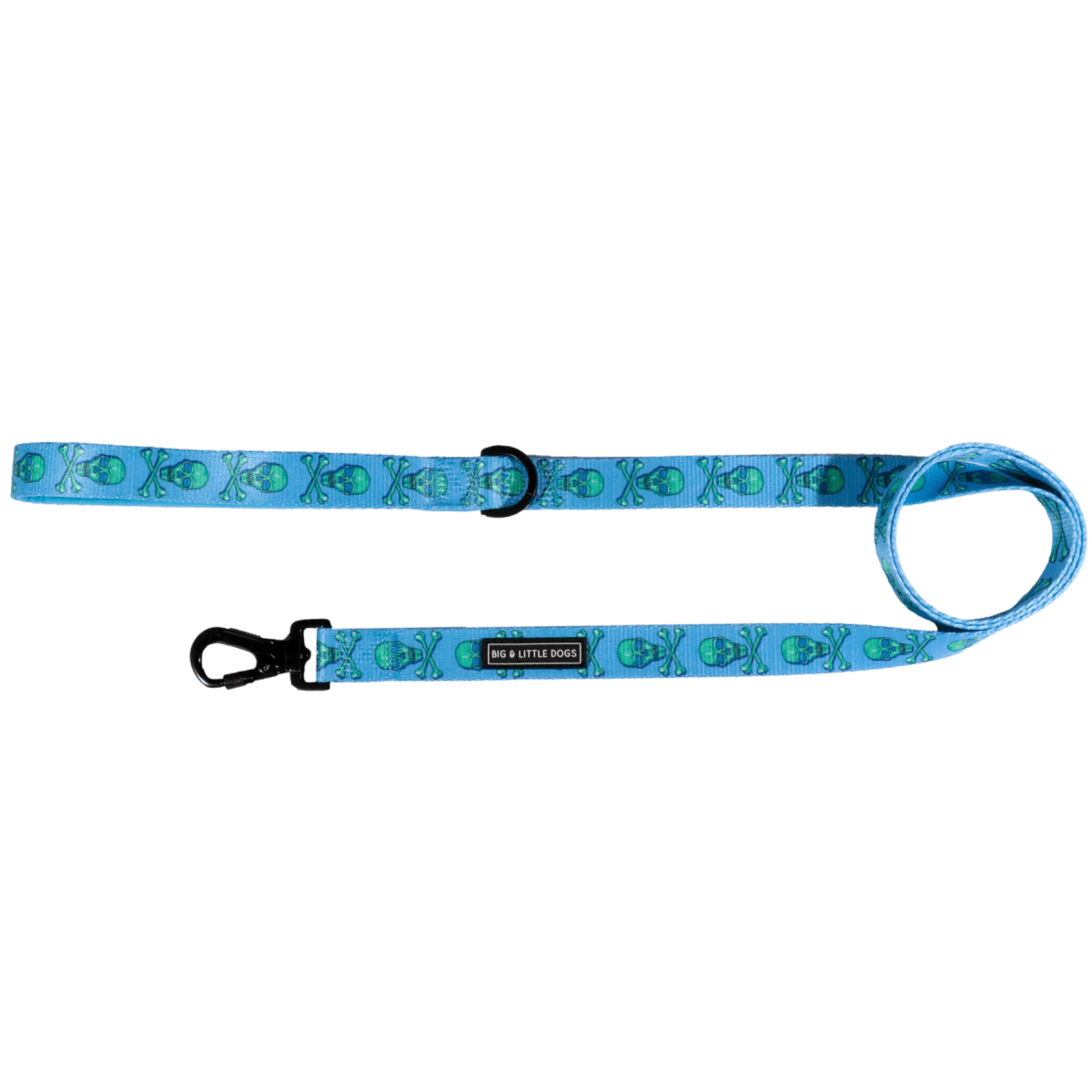 Big and Little Dogs Lijn Skulls & Bones (Blue Version) hondenriem > hondenlijn 1,5 cm breed