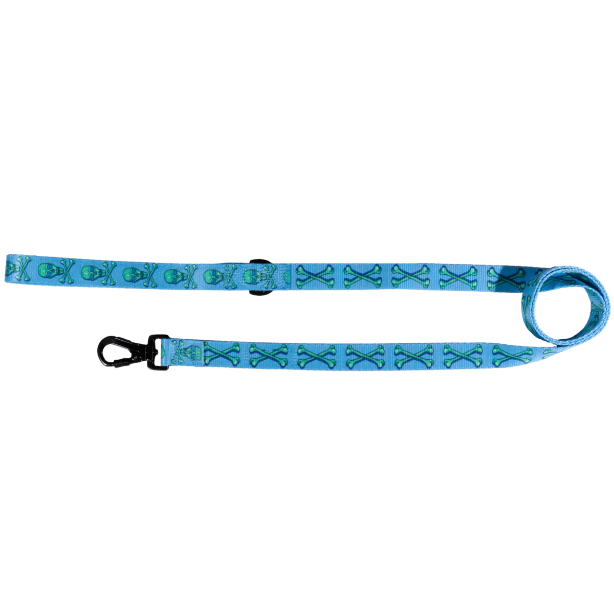Big and Little Dogs Lijn Skulls & Bones (Blue Version) hondenriem > hondenlijn 1,5 cm breed