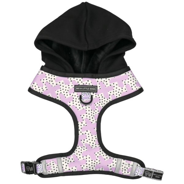 Big and Little Dogs Hoody Harness Painted Purple hondentuig > honden harnas > model A X - Small