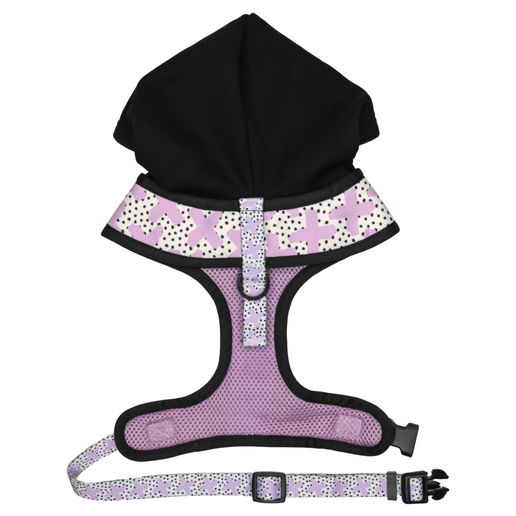 Big and Little Dogs Hoody Harness Painted Purple hondentuig > honden harnas > model A X - Small