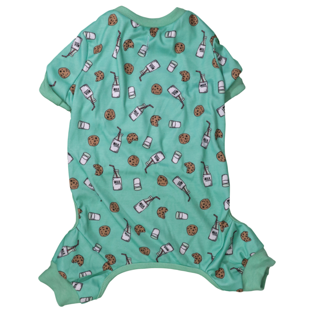 Big and Little Dogs Onesie Pyjama Milk & Cookies - Premium Hondenkleding > Hondenpyjama from Big and Little Dogs - Just €20! Shop now at Frenkiezdogshop