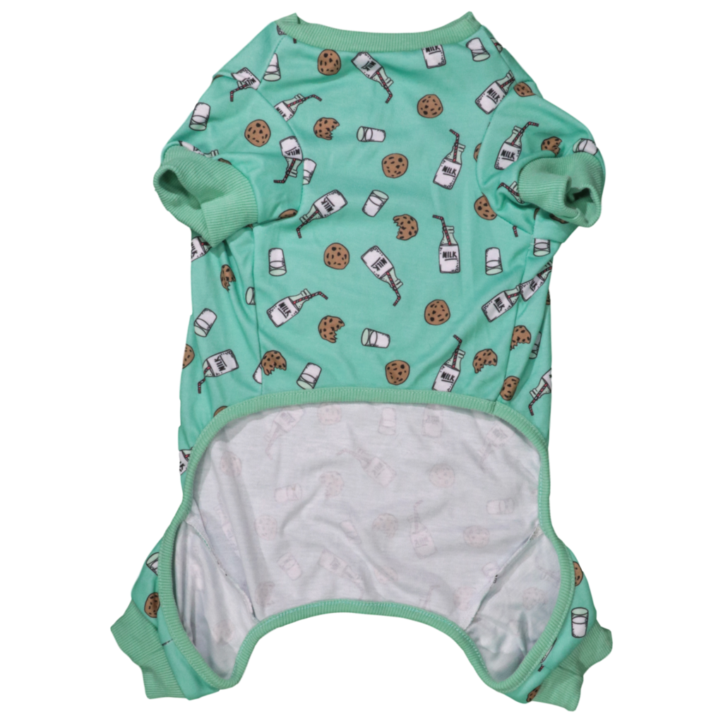 Big and Little Dogs Onesie Pyjama Milk & Cookies - Premium Hondenkleding > Hondenpyjama from Big and Little Dogs - Just €20! Shop now at Frenkiezdogshop