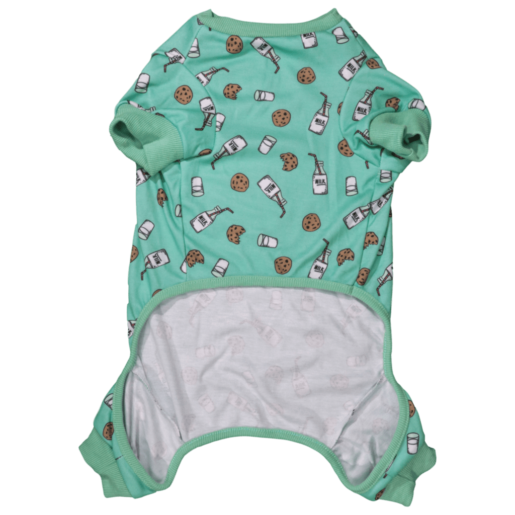 Big and Little Dogs Onesie Pyjama Milk & Cookies Hondenkleding > Hondenpyjama Large