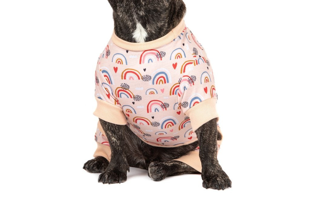 Big and Little Dogs Onesie Pyjama Rainbow Dreams - Premium Hondenkleding > Hondenpyjama from Big and Little Dogs - Just €20! Shop now at Frenkiezdogshop