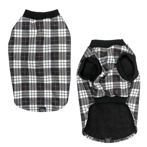Big and Little Dogs Fleece Pyjama Black Plaid Hondenkleding > Hondenpyjama 50 CM
