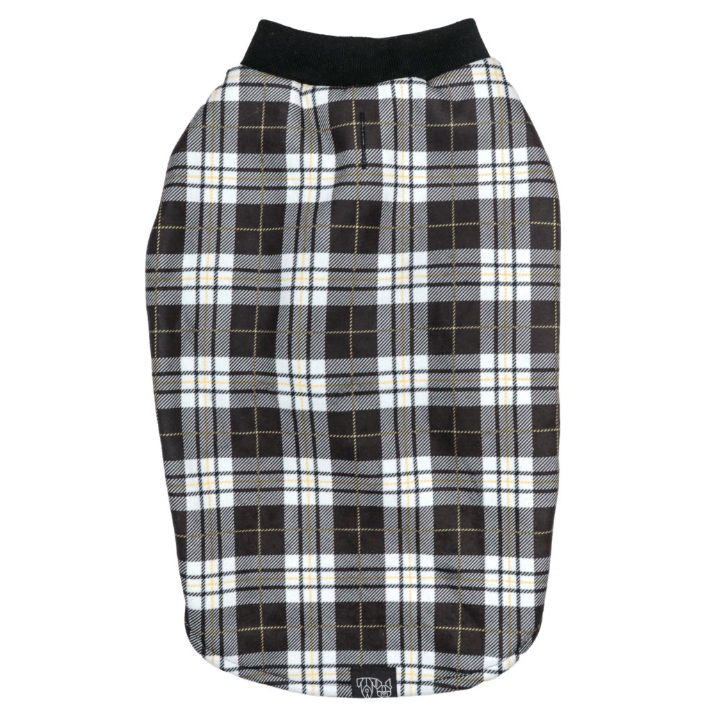 Big and Little Dogs Fleece Pyjama Black Plaid Hondenkleding > Hondenpyjama 50 CM
