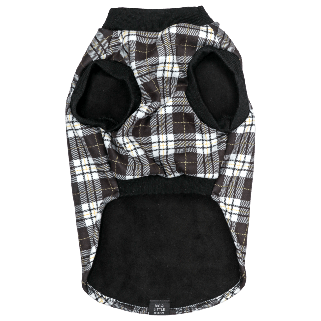 Big and Little Dogs Fleece Pyjama Black Plaid Hondenkleding > Hondenpyjama 50 CM