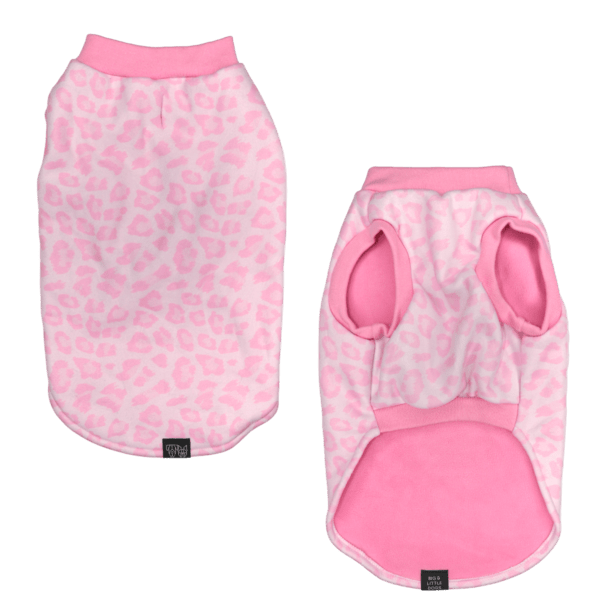 Big and Little Dogs Fleece Pyjama Pink Leopard Hondenkleding > Hondenpyjama 50 CM