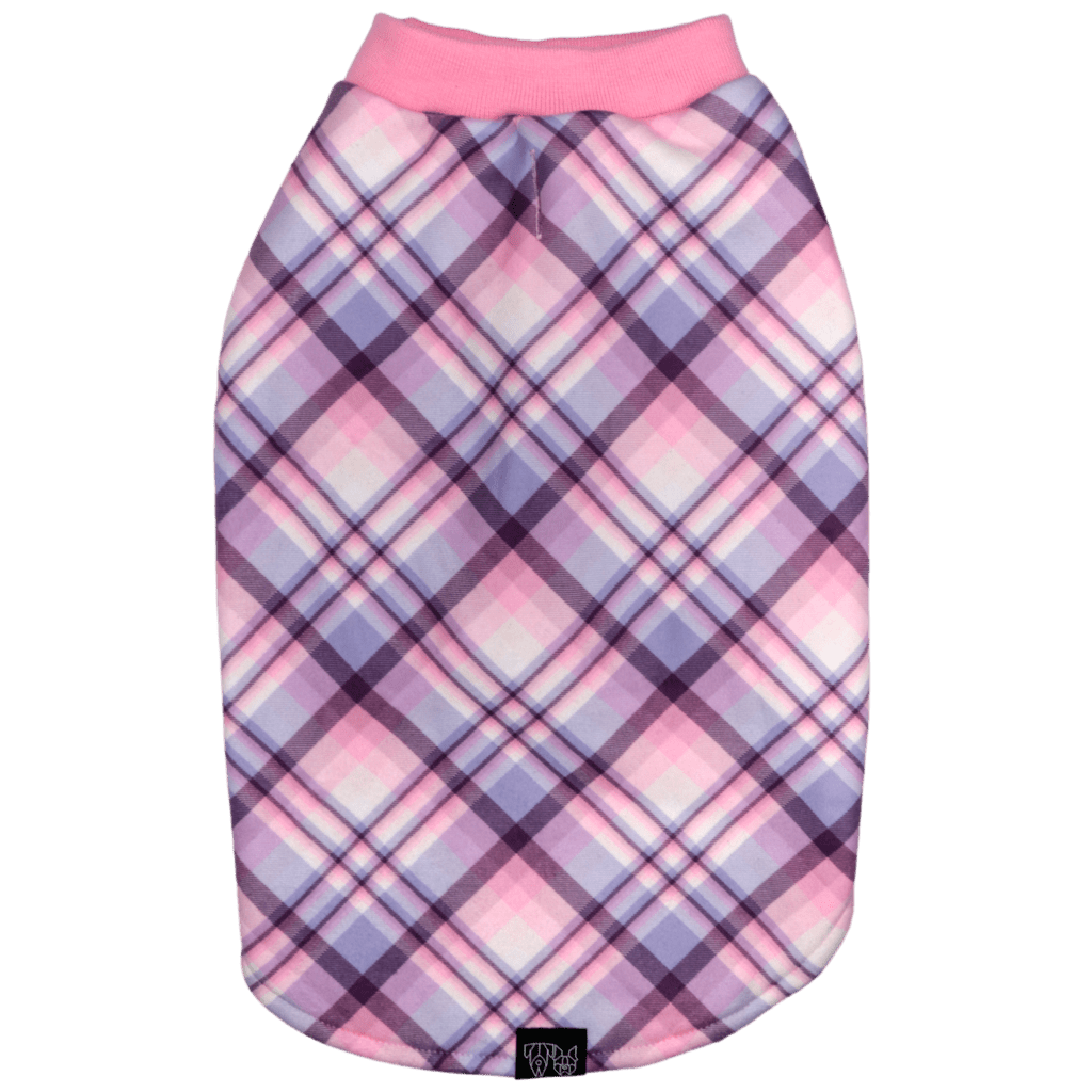 Big and Little Dogs Fleece Pyjama Purple & Pink Plaid Hondenkleding > Hondenpyjama 50 CM