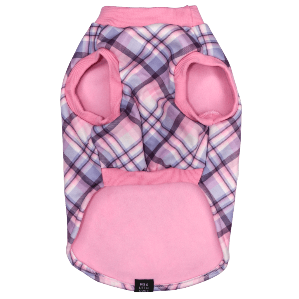 Big and Little Dogs Fleece Pyjama Purple & Pink Plaid Hondenkleding > Hondenpyjama 50 CM
