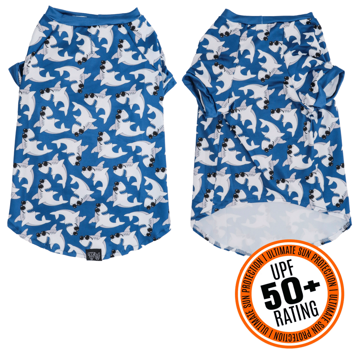 Big and Little Dogs strand shirt met UV bescherming Bite Me (Blue Version) Hondenkleding > zonbescherming X - Small